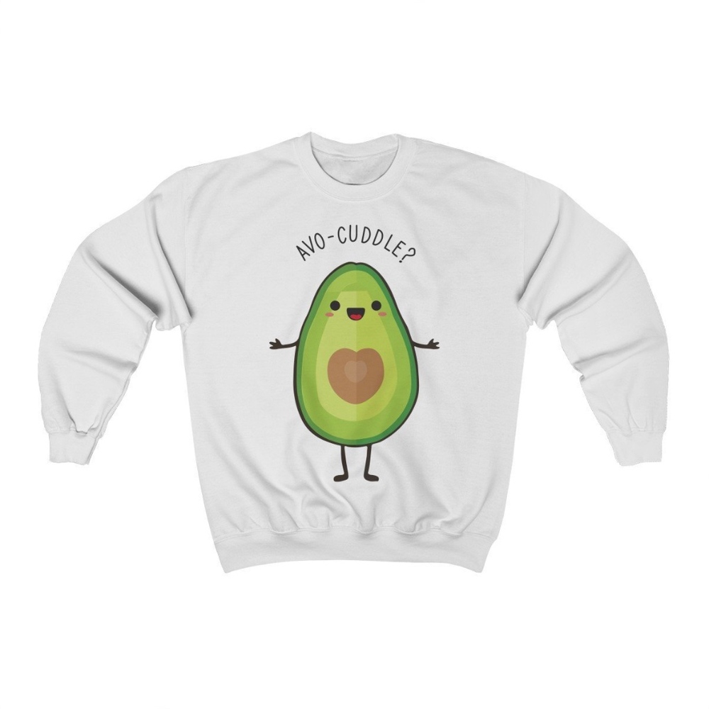 Cute Vegan Avocado CrewSweatshirt Unisex GUACAMOLE